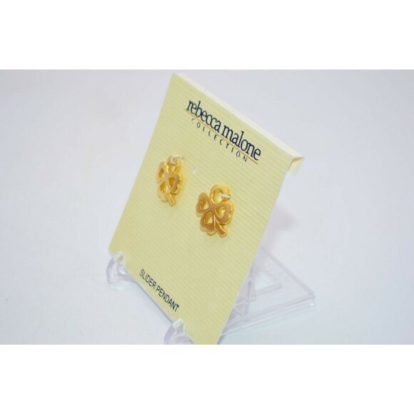 Rebecca Malone Gold Tone Four Leaf Clover Slider - Picture 3 of 4